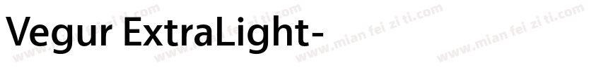 Vegur ExtraLight字体转换
